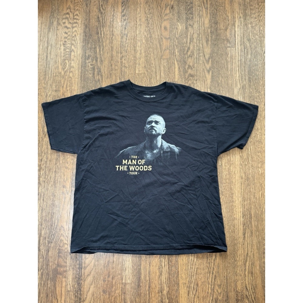 Justin Timberlake Man Of The Woods Tour T-Shirt XXL Black Concert Merch Dates